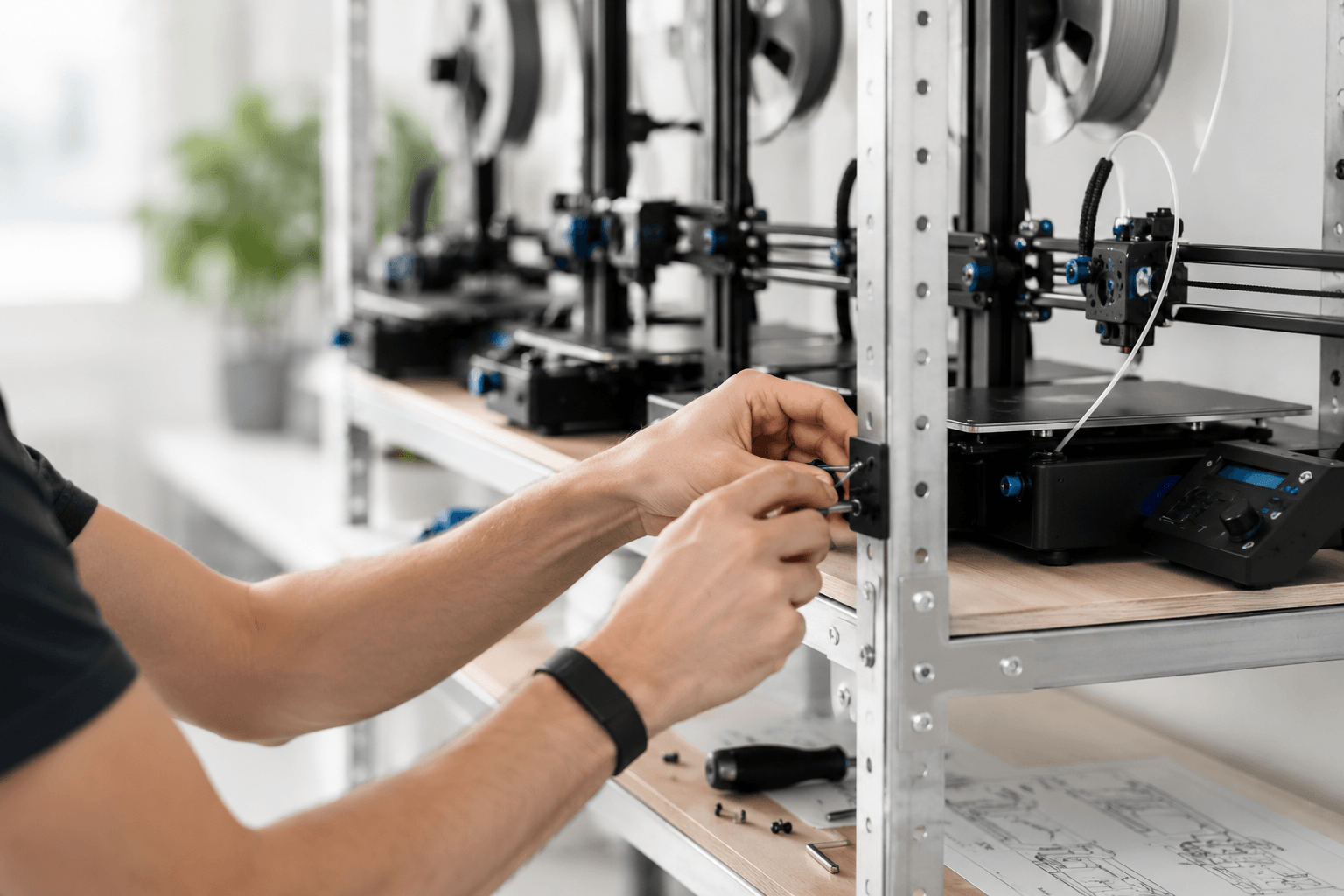 3D-Druckfarm aufbauen: Wie aus mehreren Druckern ein Produktionssystem wird