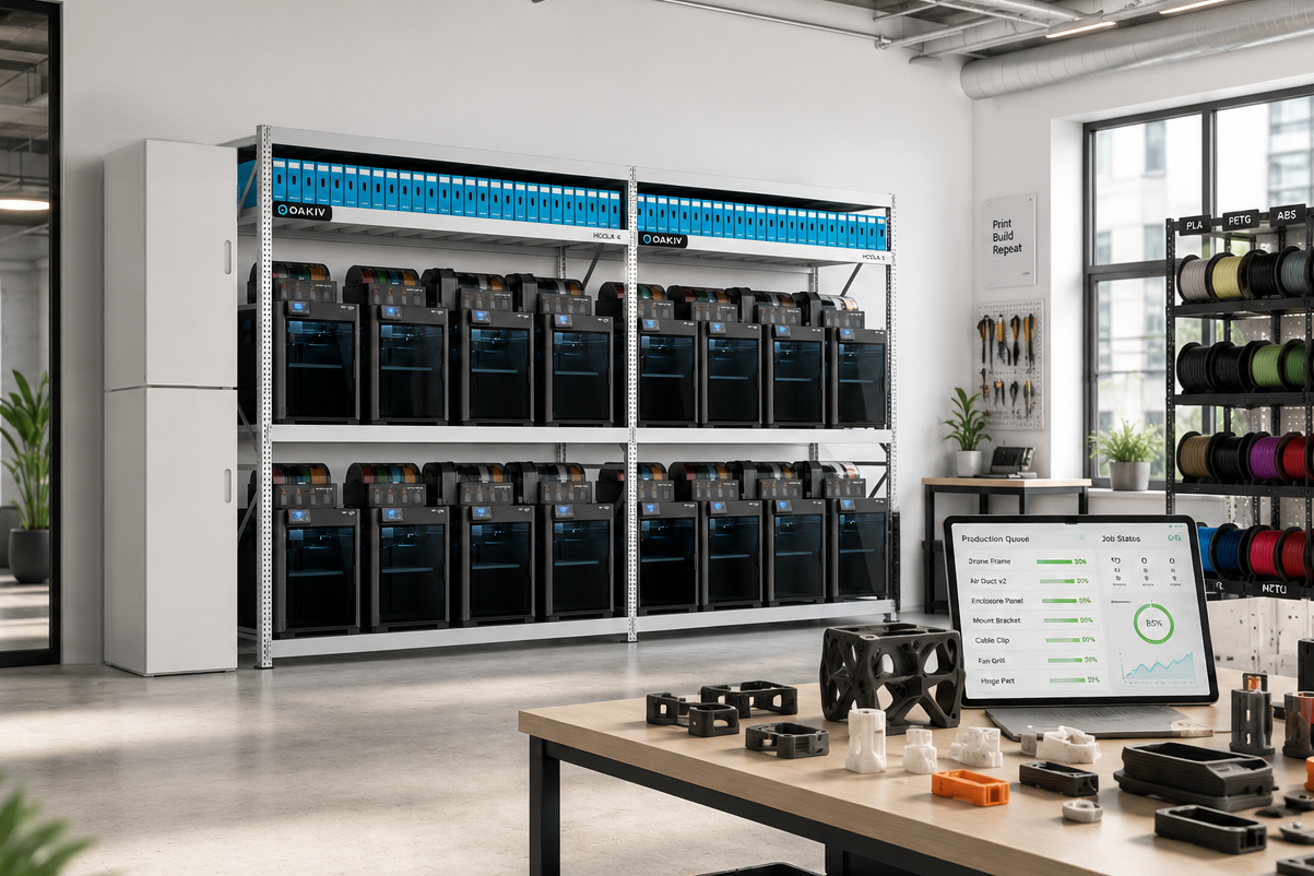 3D-Druck Farm auslasten: Wie aus Druckerkapazität planbarer Output wird