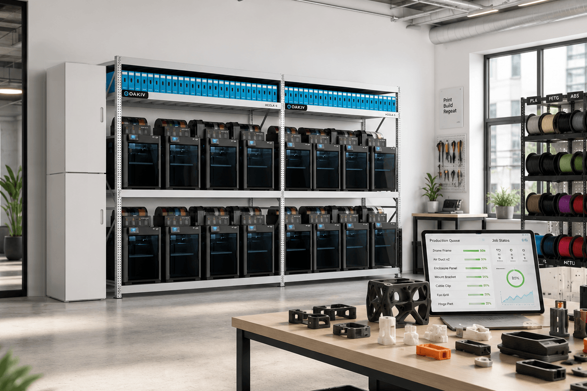 3D-Druck Farm auslasten: Wie aus Druckerkapazität planbarer Output wird