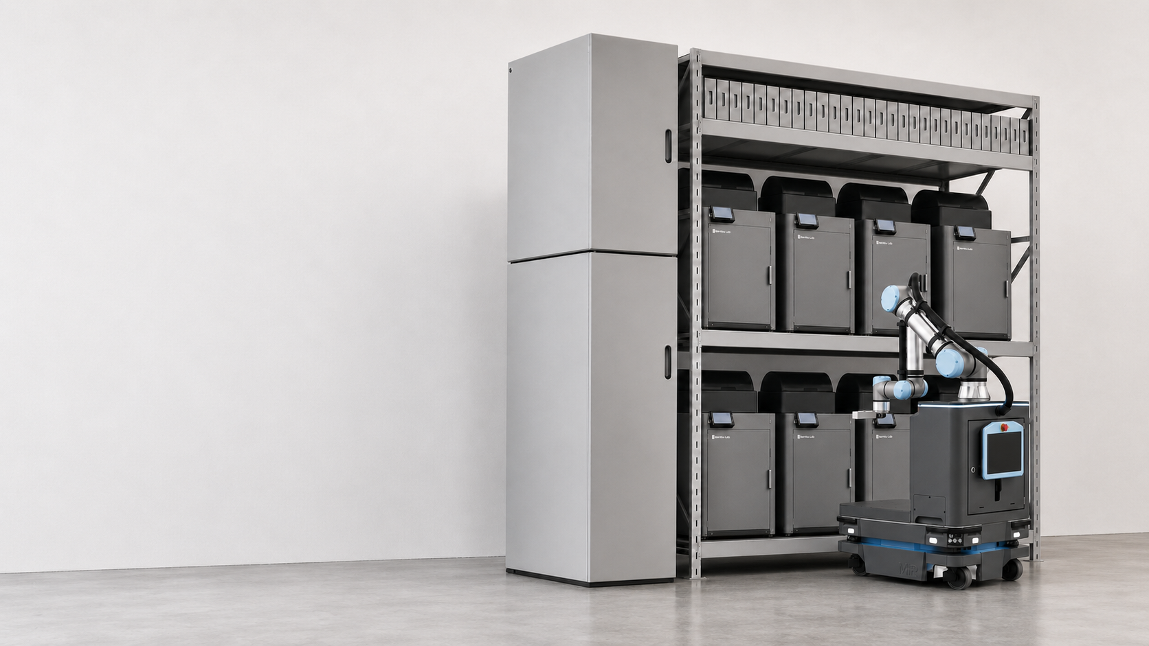 3D-Druck-Automatisierung mit Farm-Modul und mobilem Robotersystem von Oakiv